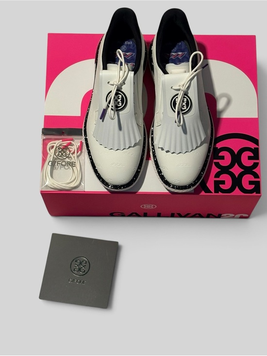 G/FORE Shoes - G/Fore G4 Kiltie Gallivan2r Golf Shoe Sneaker LADIES 7 White Black Sparkles